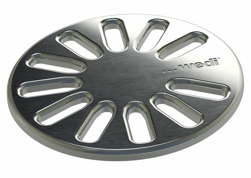 Wedi Fundo Fino 1.2 Stainless Steel Drain Grate 115mm x 115mm x 5mm Round