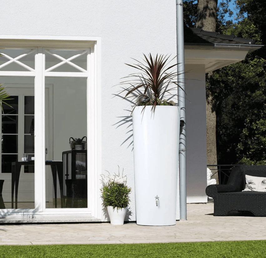 350L Opulent Colour 2 in 1 Water Tank with Planter - Coco White Original Organics