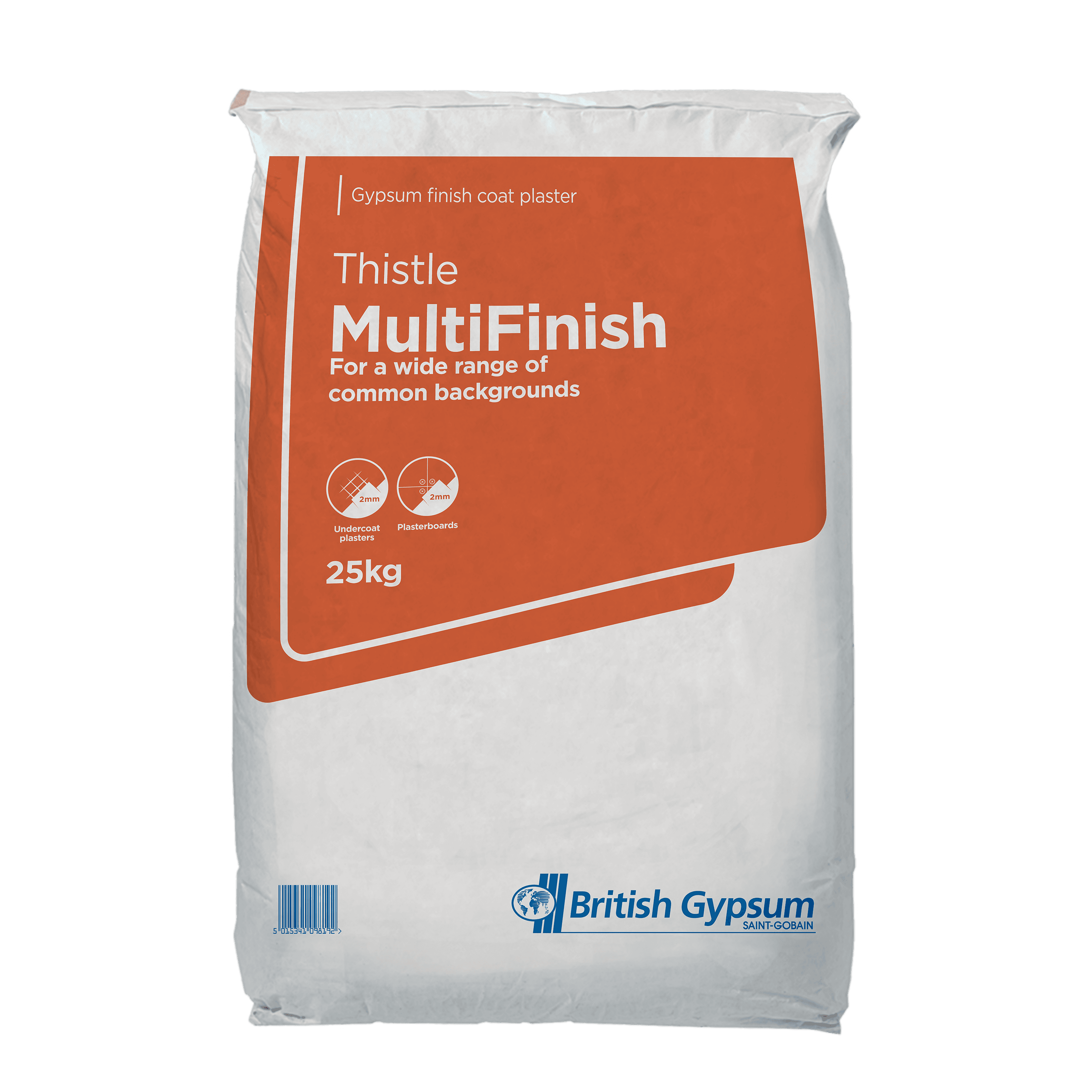 British Gypsum Thistle MultiFinish Coat Plaster 25kg