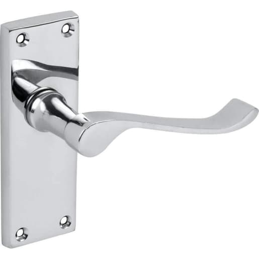 4Trade Victorian Scroll Lever Latch Handle Chrome