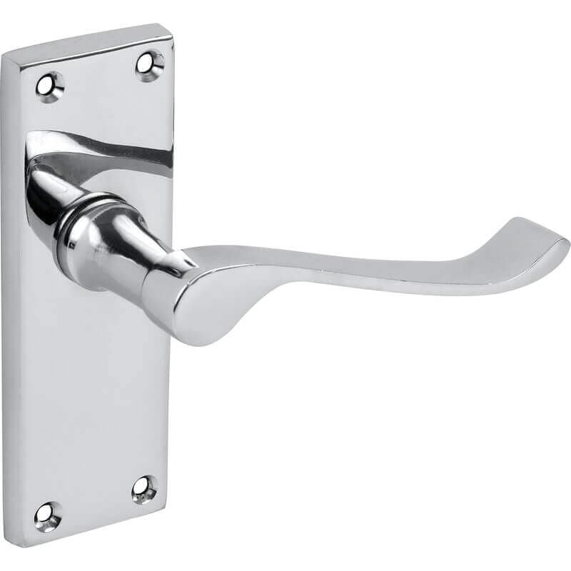 4Trade Victorian Scroll Lever Latch Handle Chrome