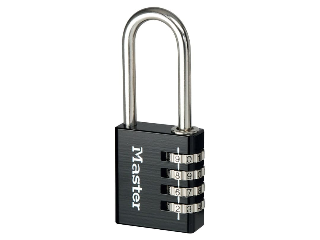 Master Lock Black Finish 40mm 4-Digit Combination Padlock - 51mm Shackle 7640EURDBLKLH