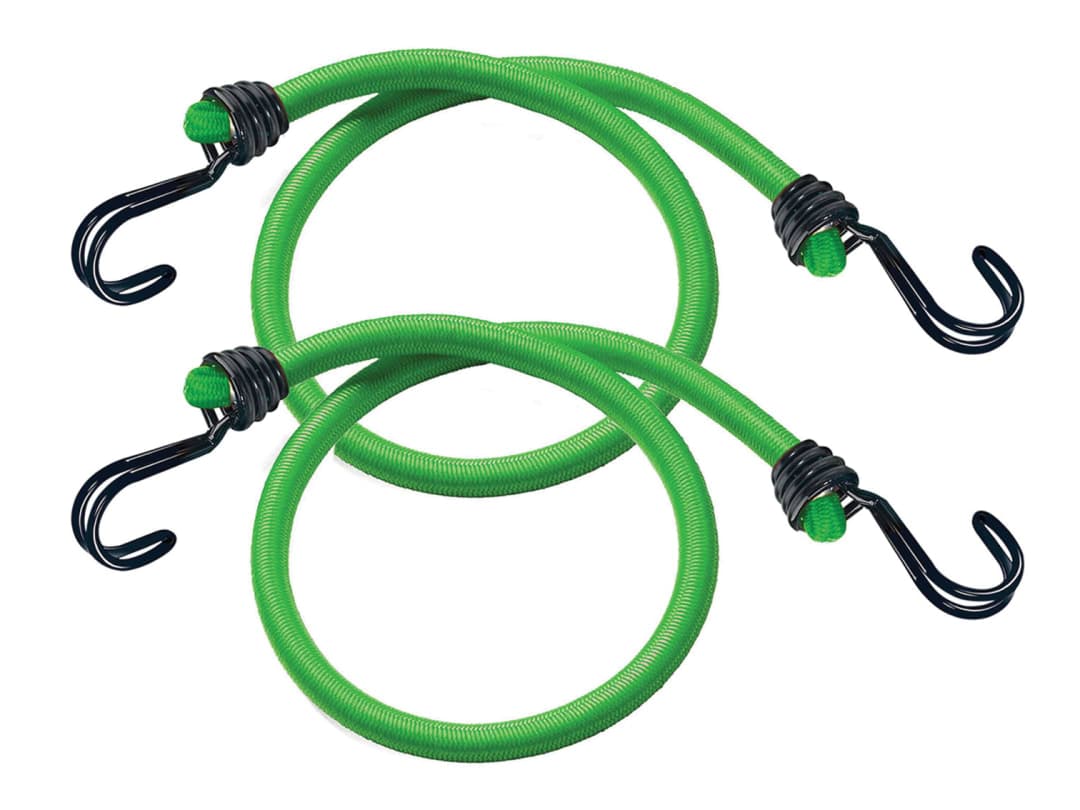 Master Lock Twin Wire Bungee Cord 80cm Green 2 Piece 3021EURDAT