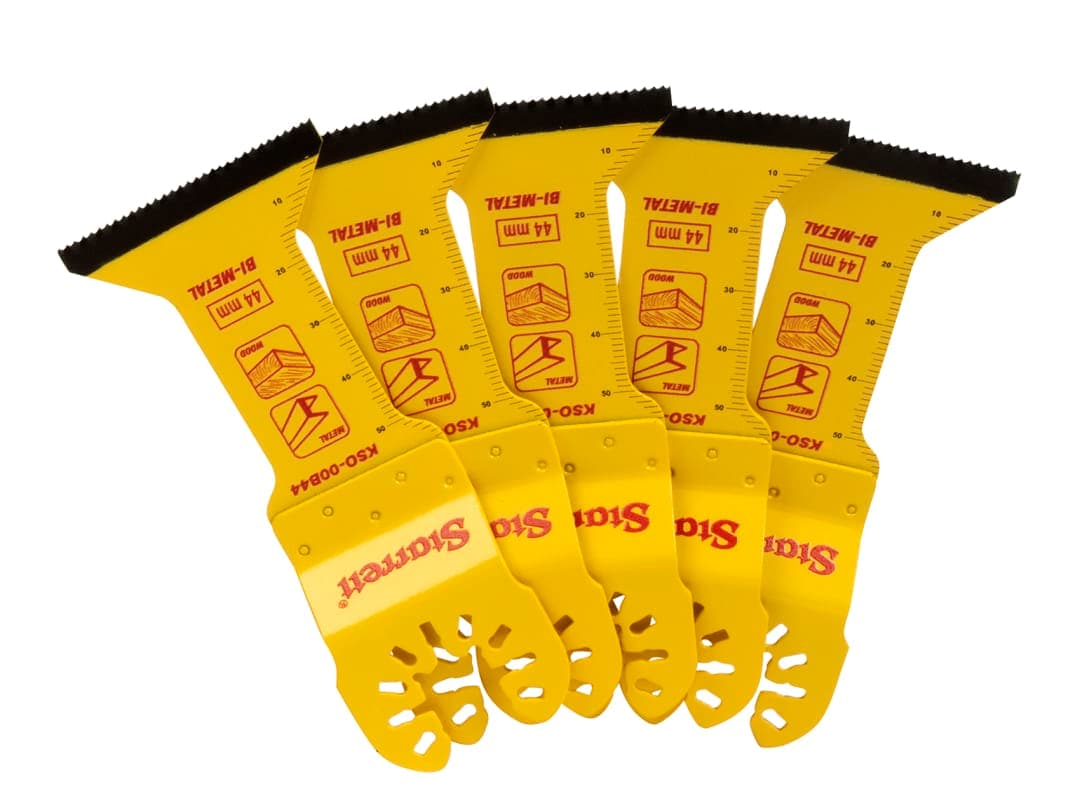 Starrett KSO-00B44-5 Flat-sided Bi-metal Oscillating Blade 55 x 44mm x 18 TPI Pack of 5 KSO-00B44-5