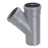 FloPlast Ring Seal Soil Branch - 135 Degree x 110mm Grey