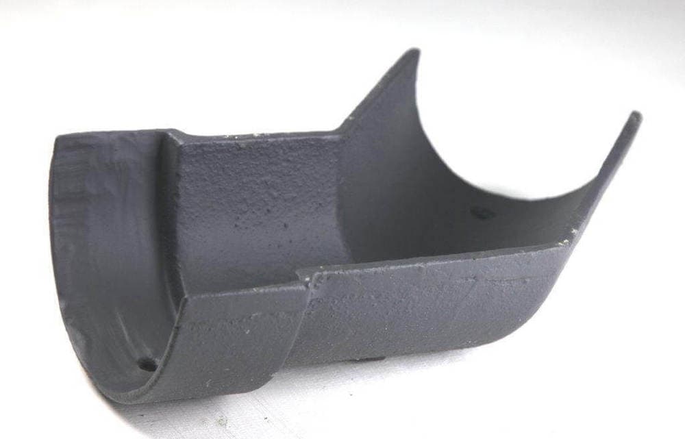 Hargreaves Premier Cast Iron Deep Half Round Gutter Left Hand Angle - 135 Degree x 100mm Primed