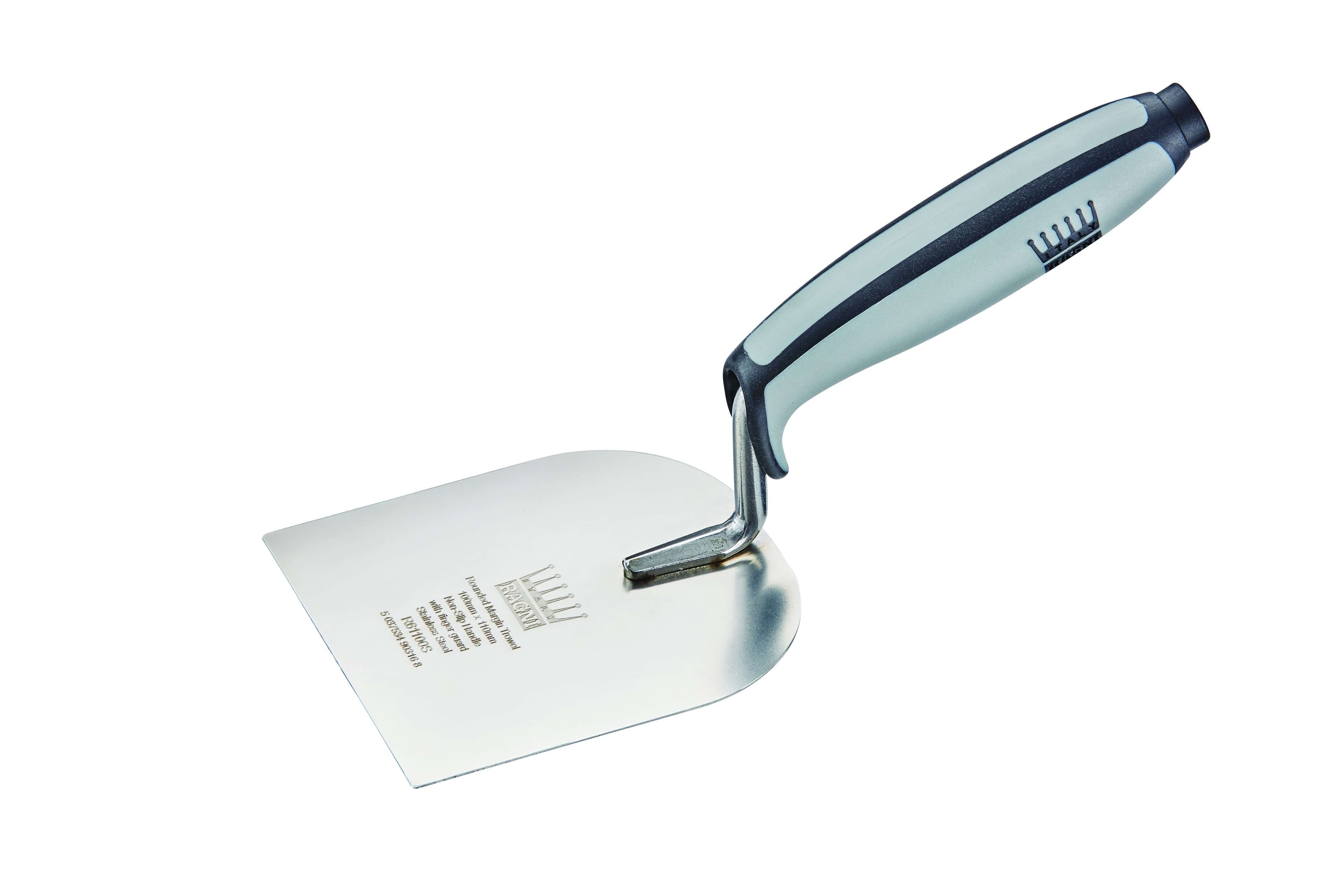Ragni R6140S Stainless Steel Rounded Margin Trowel 40Mm X 100Mm