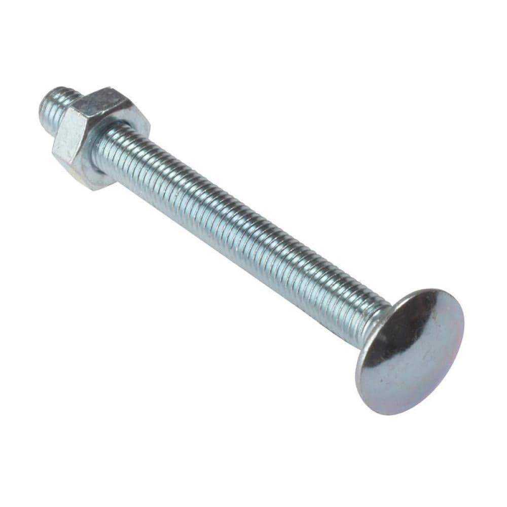 Forgefix 10CB10100 Carriage Bolt & Nut Zp M10 X 100Mm Bag 10