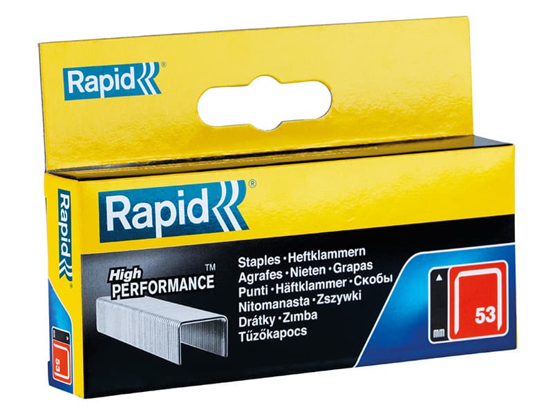 Rapid 11859625 53/12B 12Mm Galvanised Staples (Box 2500)
