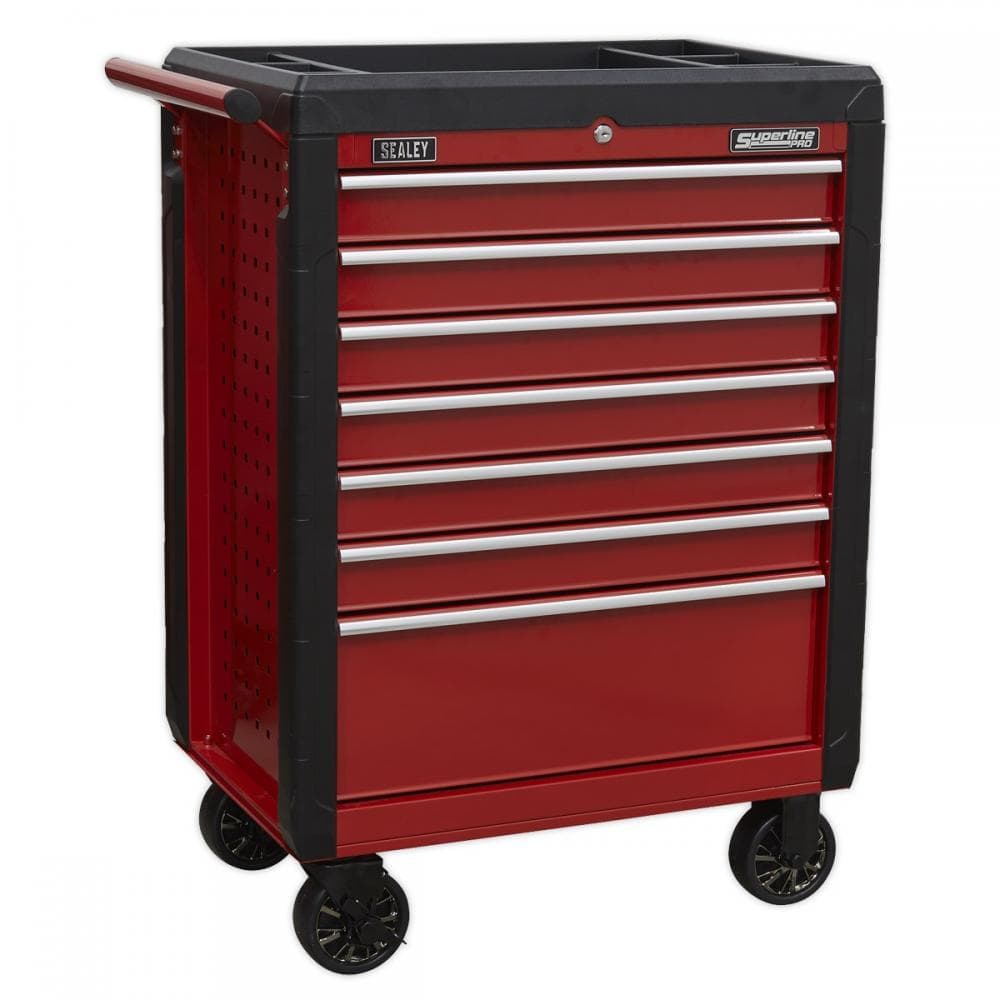 Sealey AP3407 Rollcab 7 Drawer With Ball-Bearing Slides - Red