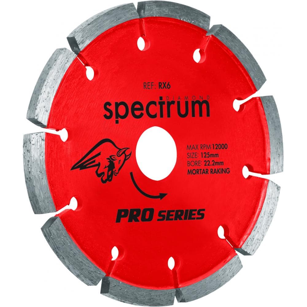 Ox Tools RX6-125/22 Spectrum Superior Dia Blade - Mortar Raking - 125/22.23Mm EA