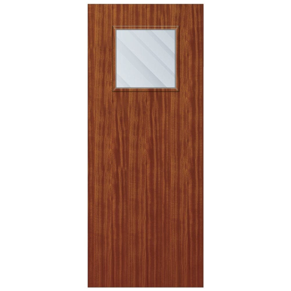 QTD Sapele Solid Core Clear Laminate Glazed Internal Door 2700mm x 926mm x 44mm | 450mm x 450mm VP
