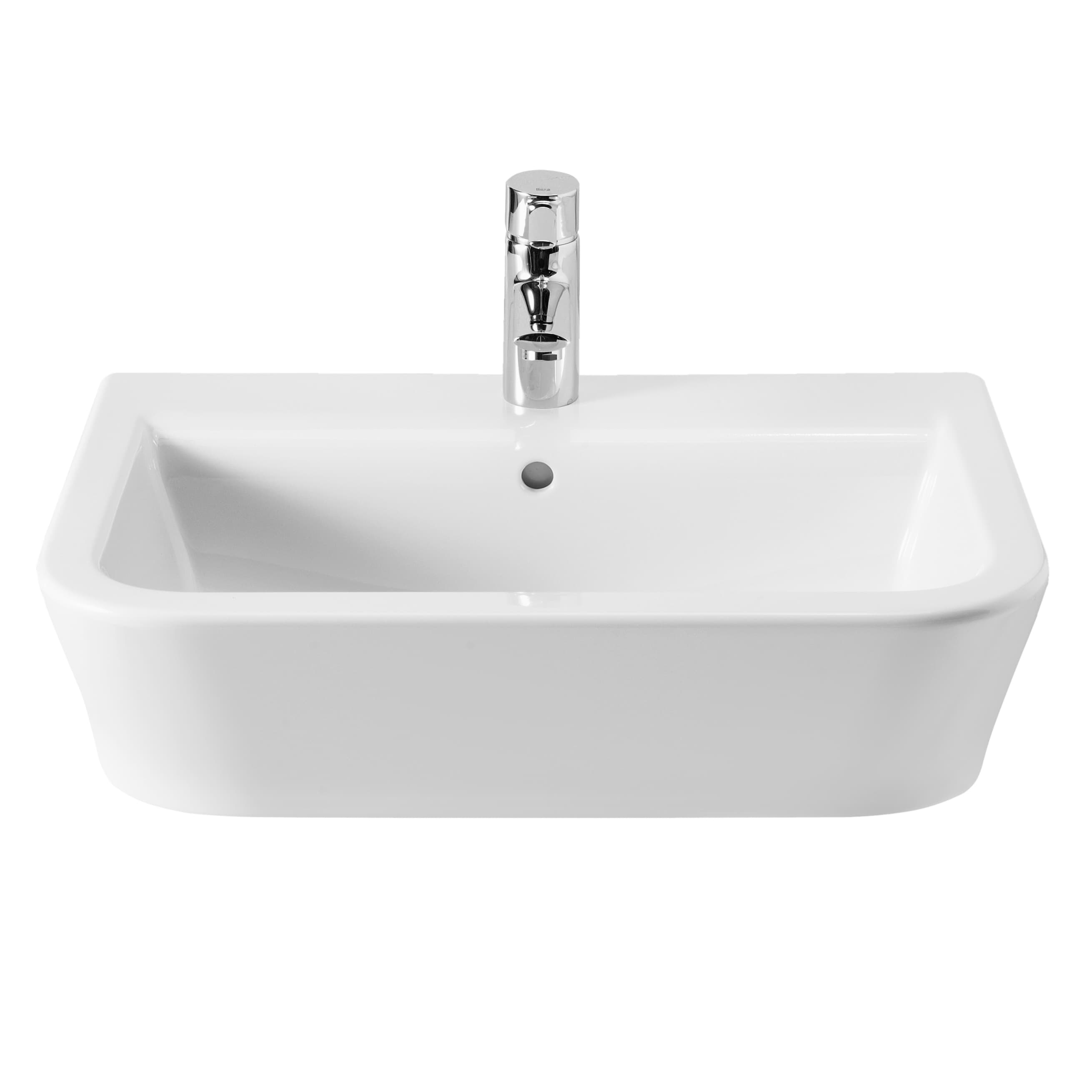 Roca The Gap Semi-recessed Basin 1 Tap Hole 560mm x 400mm 32747S000