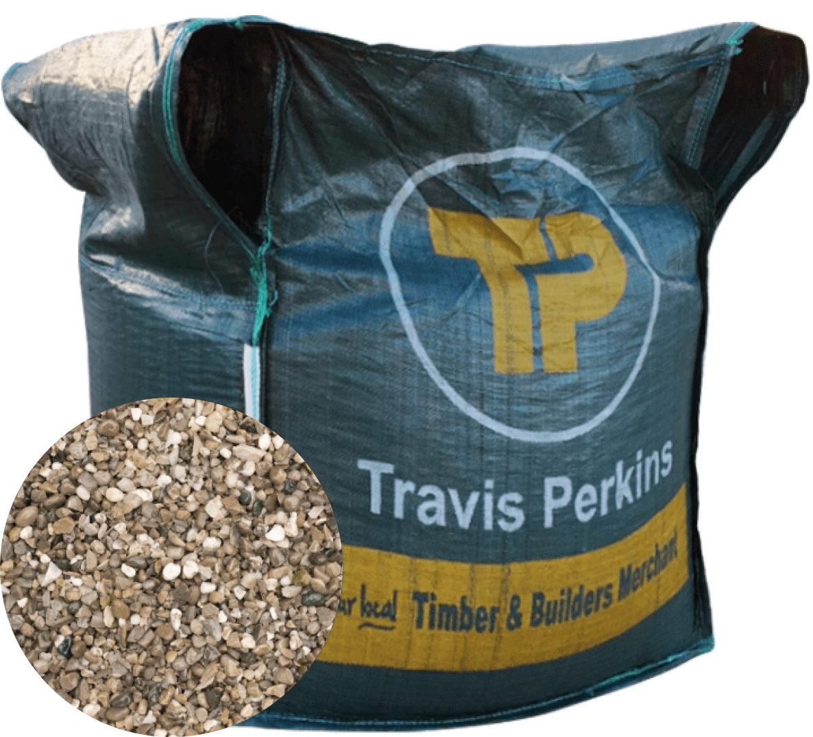 Travis Perkins 10mm Gravel and Shingle Bulk Bag 800kg