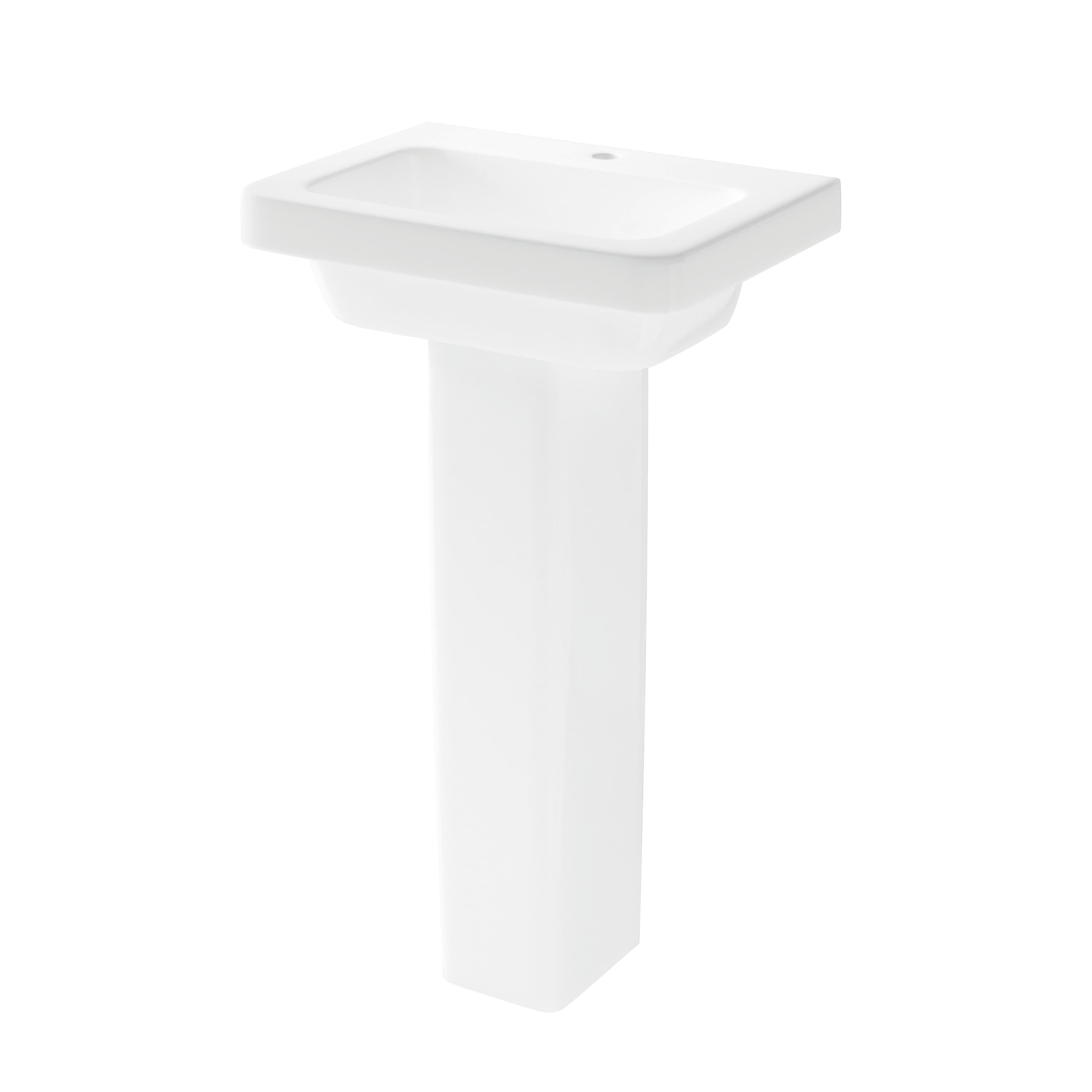 Bathrooms From TP White Vitreous China Petteril Basin to Go Basin & Pedestal, 550x835x420mm