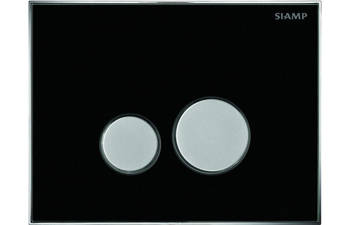 Dual Flushplate Round Design Matt Black
