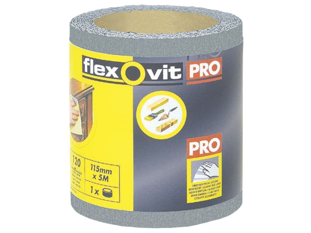 Flexovit High Performance Finishing Sanding Roll 115mm x 5m 240G 63642526417