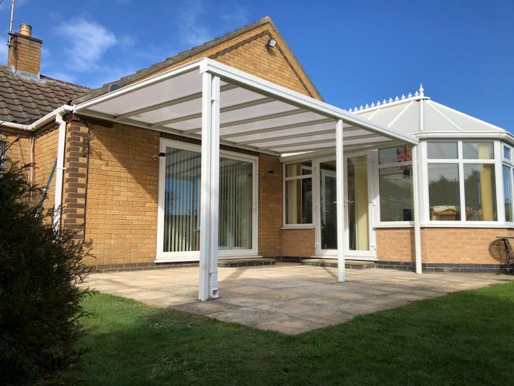 Simplicity 16 Aluminium Pergola / Veranda - 10000mm x 2000mm Rectangular - White
