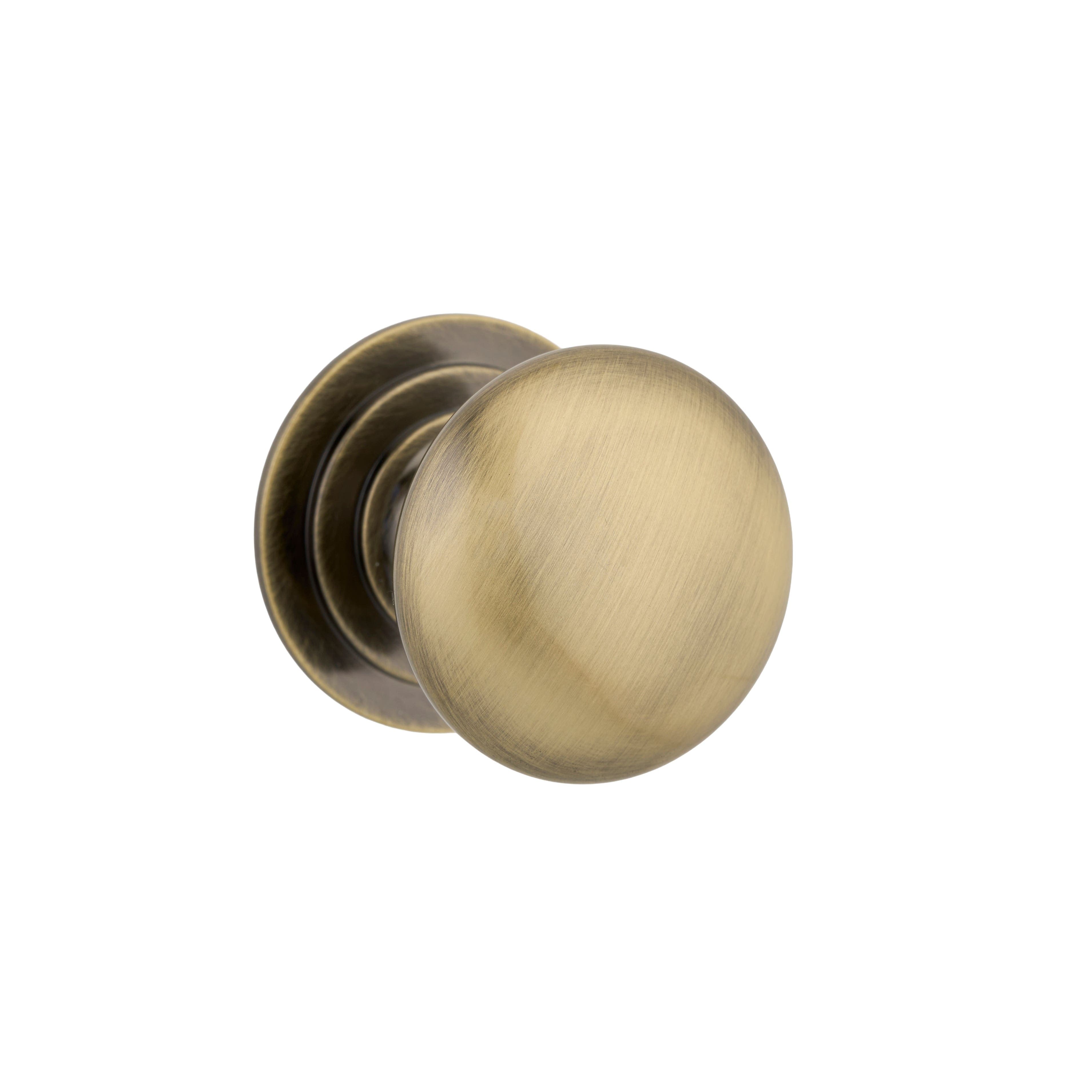 Bailey Rounded Cabinet Knob - 38mm - Antique Brass - Elite Knobs & Handles