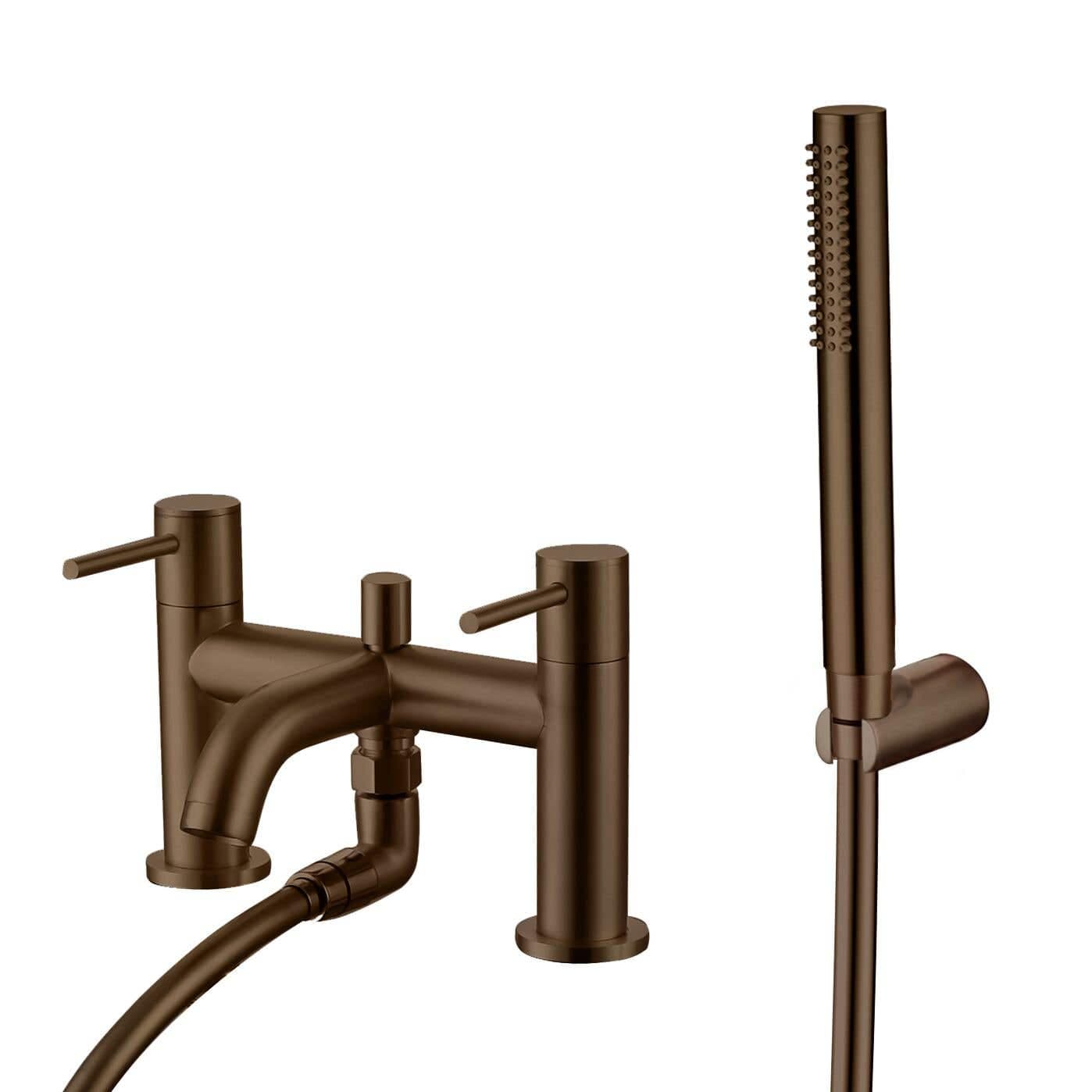 Scylla Round Bath/Shower Mixer - incl. Shower Kit - WRAS - Brushed Bronze