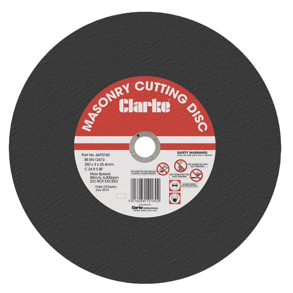 Clarke 6470750 9 Masonry Cutting Disc Flat