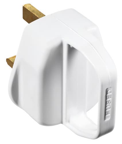 13A Plug With Handle 13A Fused White PT13HW-MS