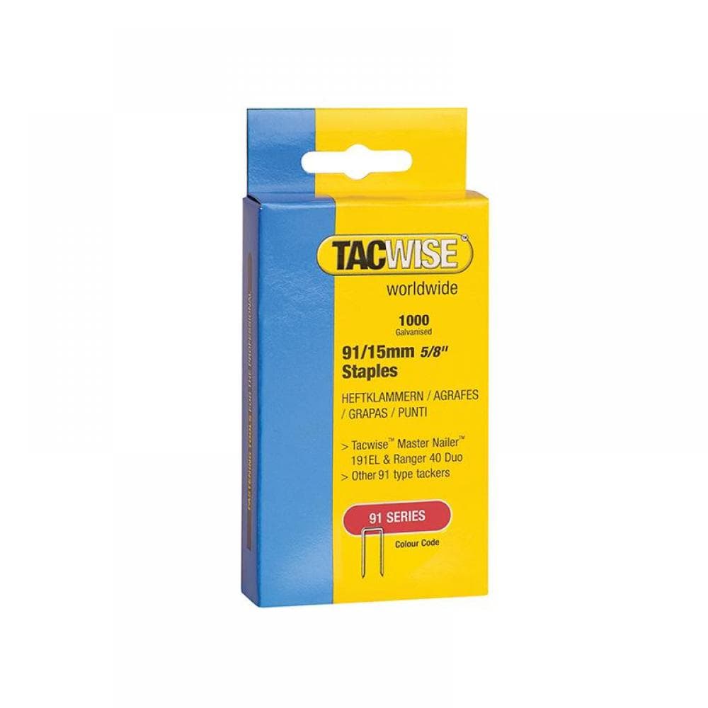 Tacwise 0768 91 Narrow Crown Staples 40Mm - Electric Tackers (Pack 1000)