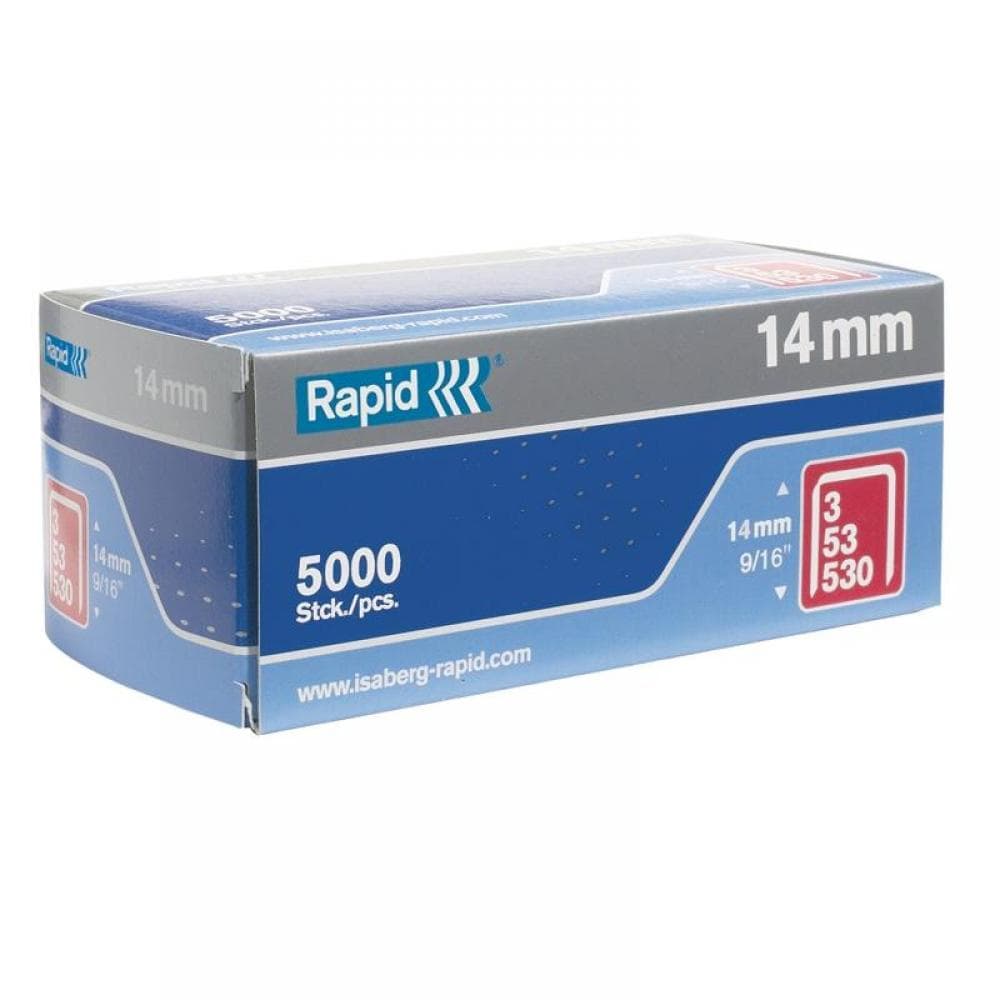 Rapid 11860410 53/14B 14Mm Galvanised Staples (Box 5000)