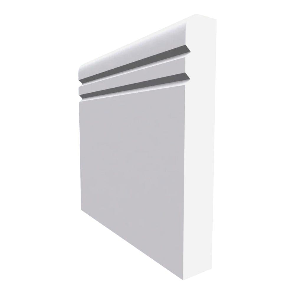 Bullnose V Grooved 2 MDF Skirting Board Unprimed 4200mm x 95mm x 18mm