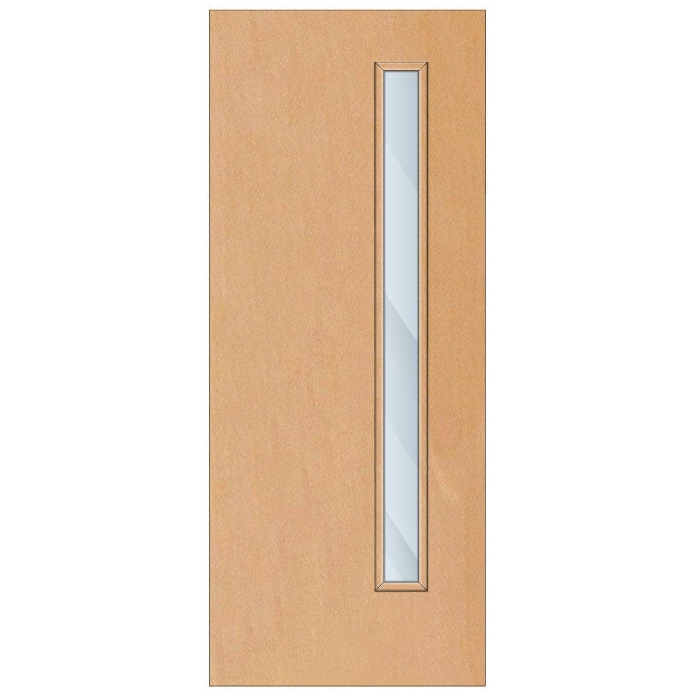 Crown Steamed Beech Solid Core FD30 Clear Glazed Internal Fire Door 1981mm x 762mm x 44mm | 1500mm x 150mm VP
