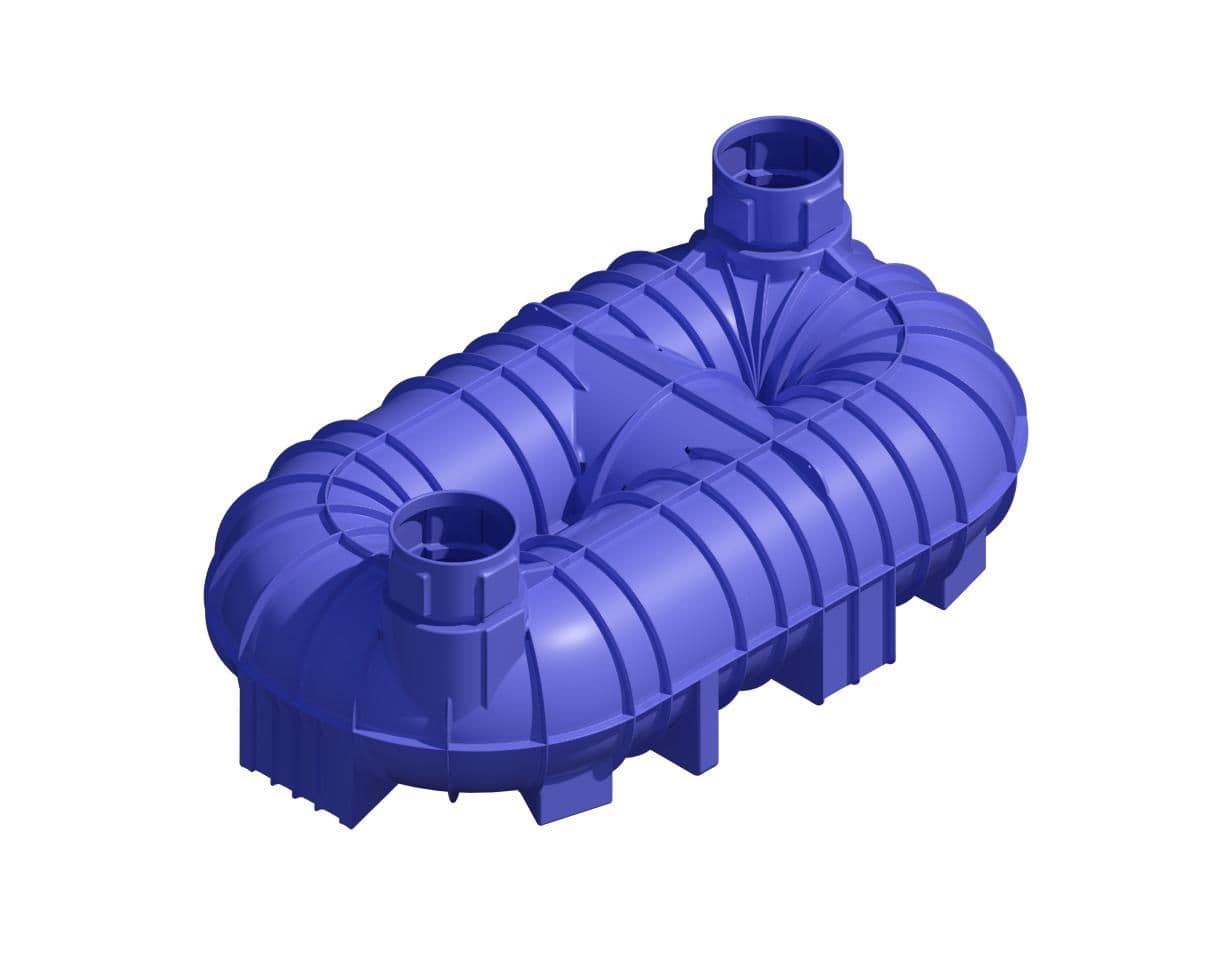 10,000L Twin Neck Non-Potable Underground Tank (Bare Tank Only) Purple
