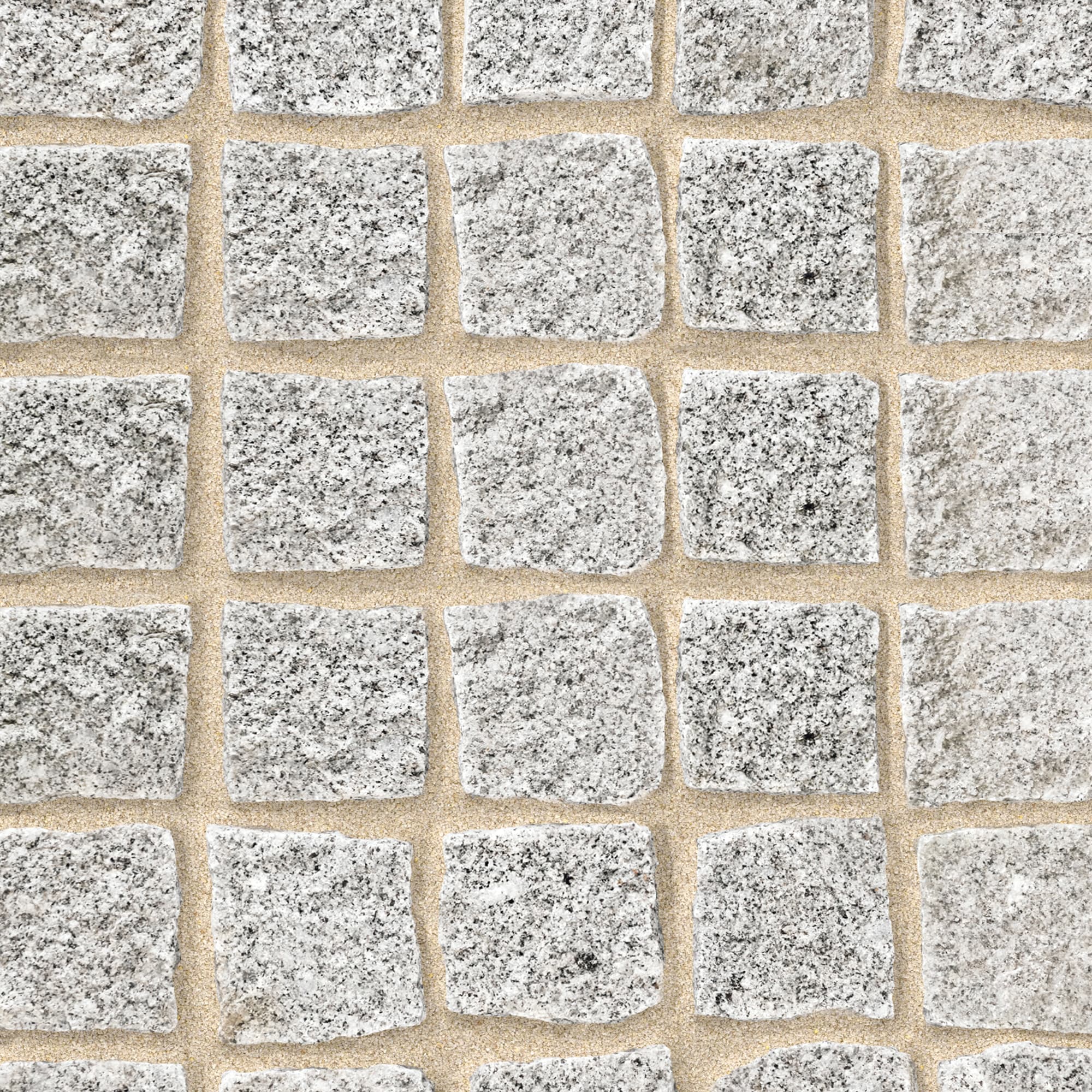 Marshalls Fairstone Cropped Granite Setts Silver Grey 110 x 110mm