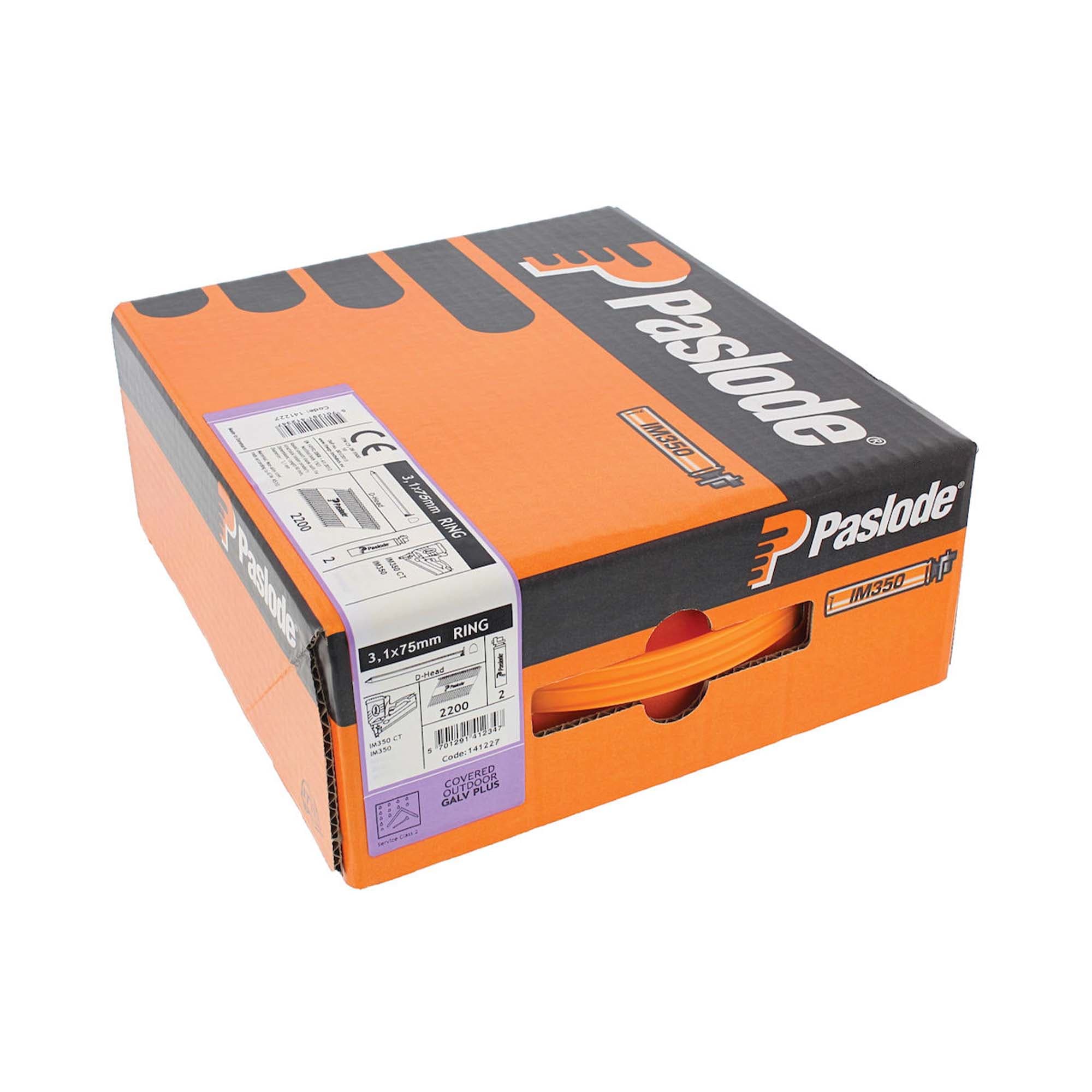 Paslode 141227 Galvanised Ring Nail Fuel Pack 75 x 3.1mm