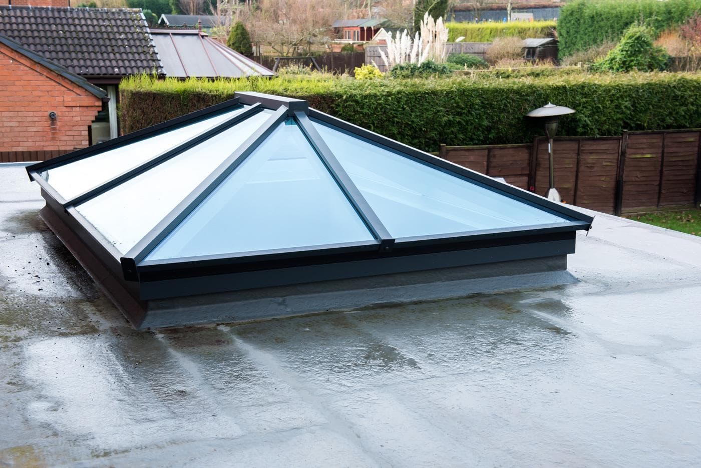 Vista Aluminium Contemporary Lantern Rooflight 1500 x 3000mm Grey External White Internal