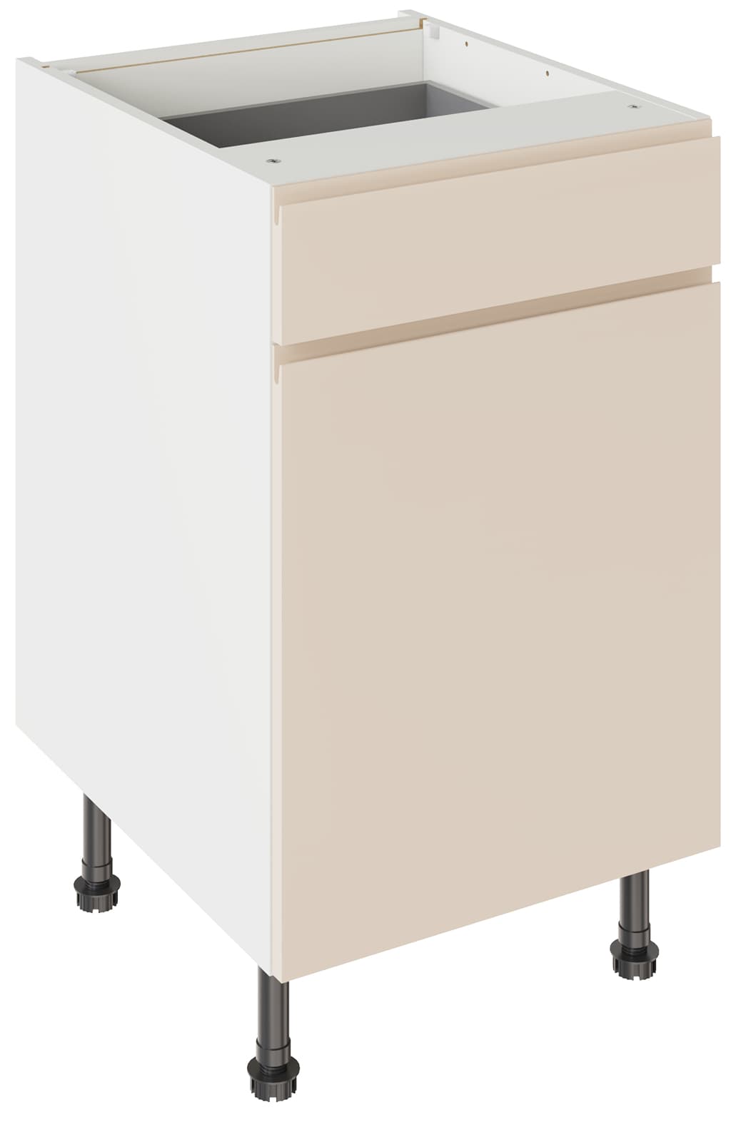 Flatpack 500 Drawerline Base Cabinet J-Pull Ultra Matt Cashmere