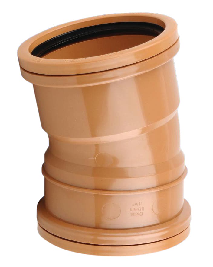 OsmaDrain Double Socket Short Radius Bend 11.25 degree 110mm 4D568