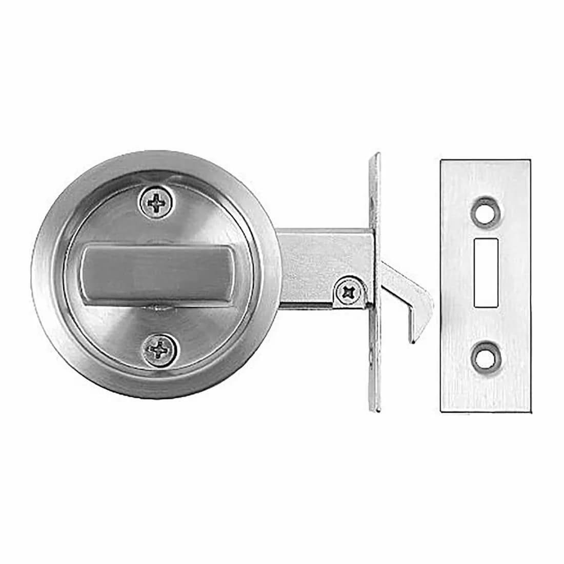 Sliding Door Bathroom Set Satin S/Steel