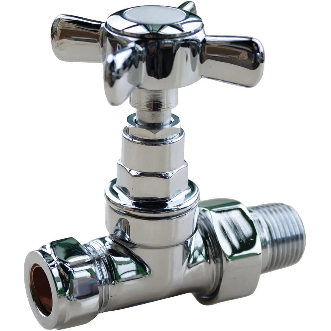 Towel Rail Radiator Valve 15Mm X 1/2In Cross Head