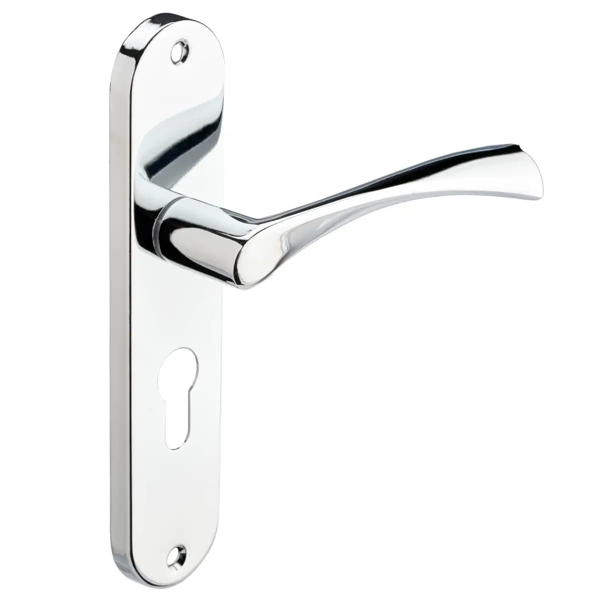 Marvel Lever Euro Lock Door Handle - Polished Chrome - Pair - Designer Levers