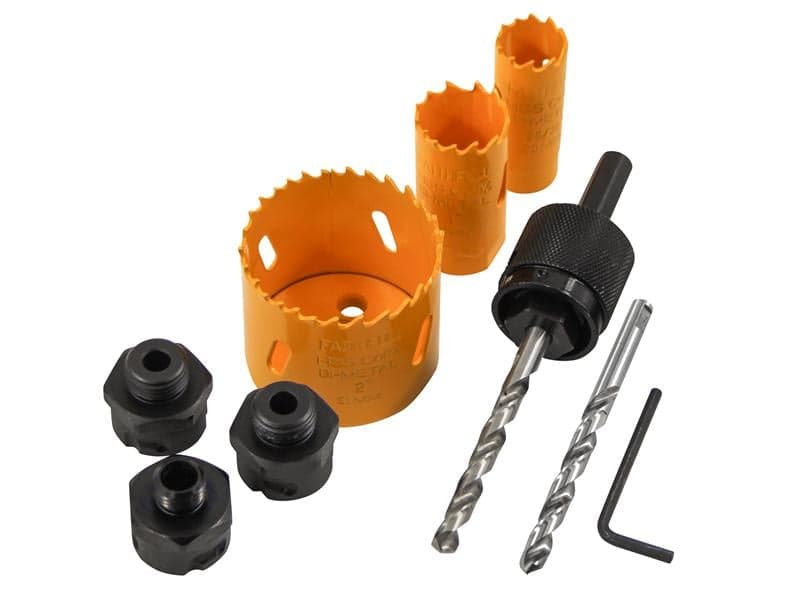 Faithfull FAIHSAUQCSET Quick Change Arbor Holesaw Kit