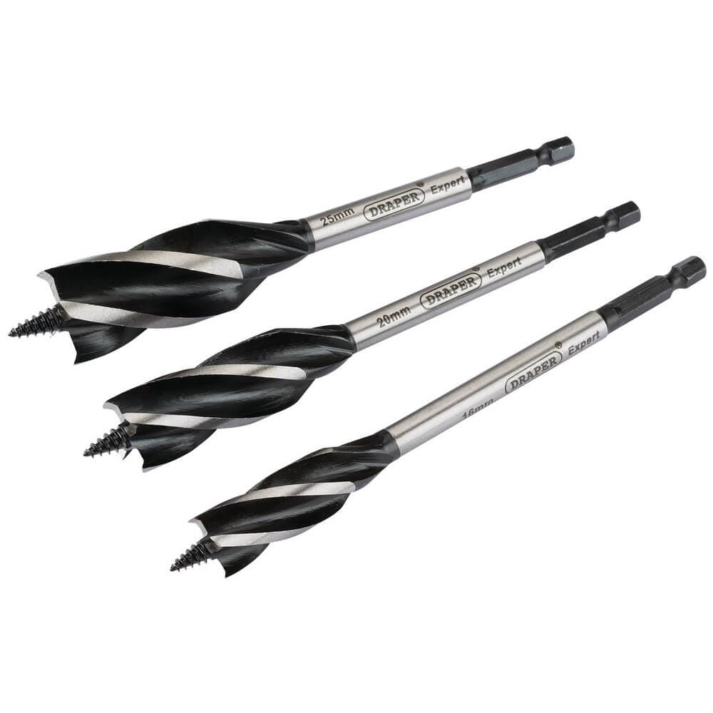 Draper Expert 54634 4 Fluted Auger Bit Set 165Mm (3 Piece) per set