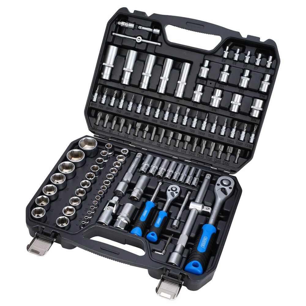 Draper Hi-Torq® Metric Socket And Bit Set 1/4in And 1/2in Sq. Dr. (110 Piece) Pk 1 24230