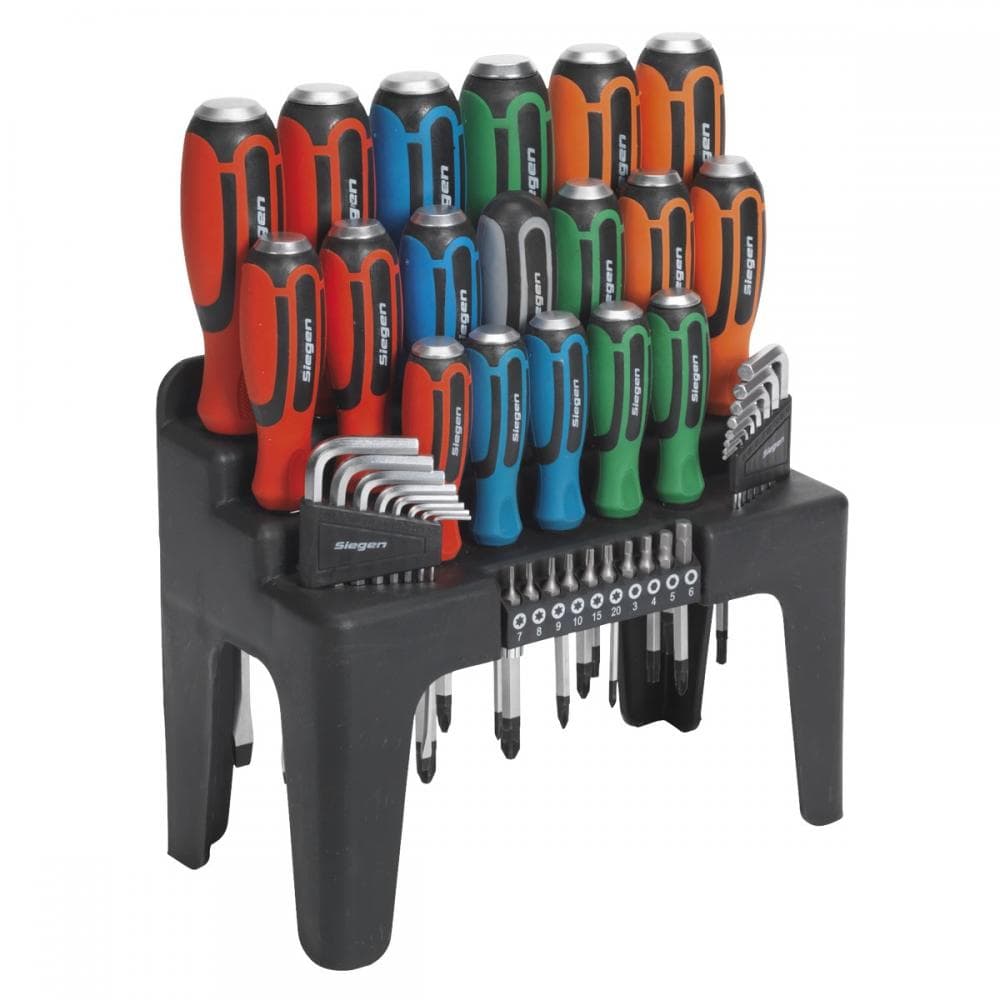 Sealey S01106 Hammer-Thru Screwdriver Hex Key & Bit Set 44Pc