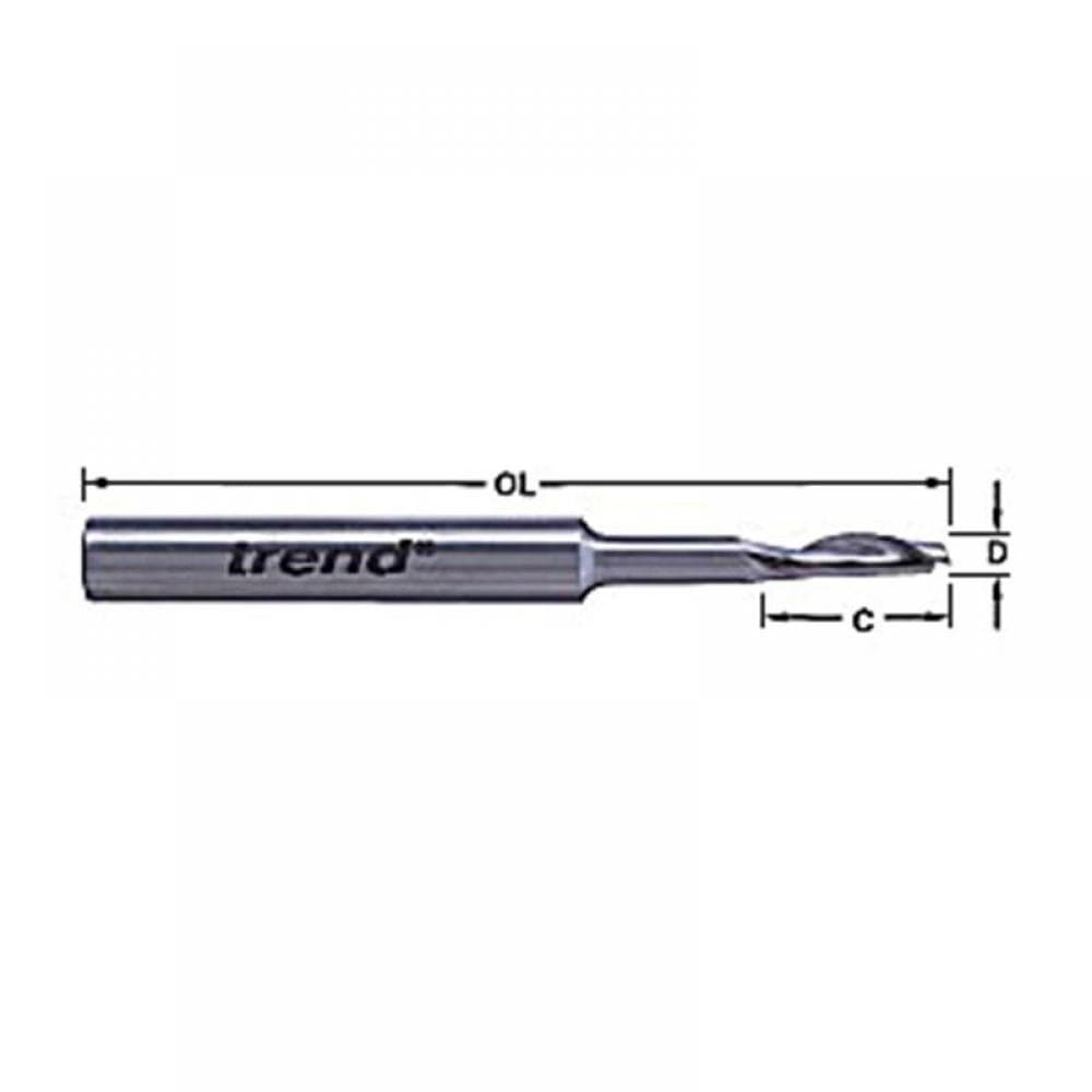 Trend 50/19X8MMHSSE 50/19 X 8Mm Hsse Steel Helical Plunge Bit 5Mm