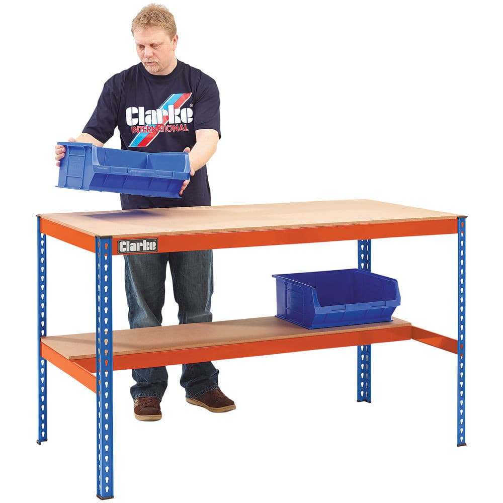 Clarke 7637870 Cwb300Ls Heavy Duty Workbench With Shelf
