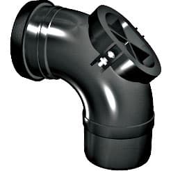 Davant 110Mm Ring Seal Soil S/S Access Bend Black RS06B