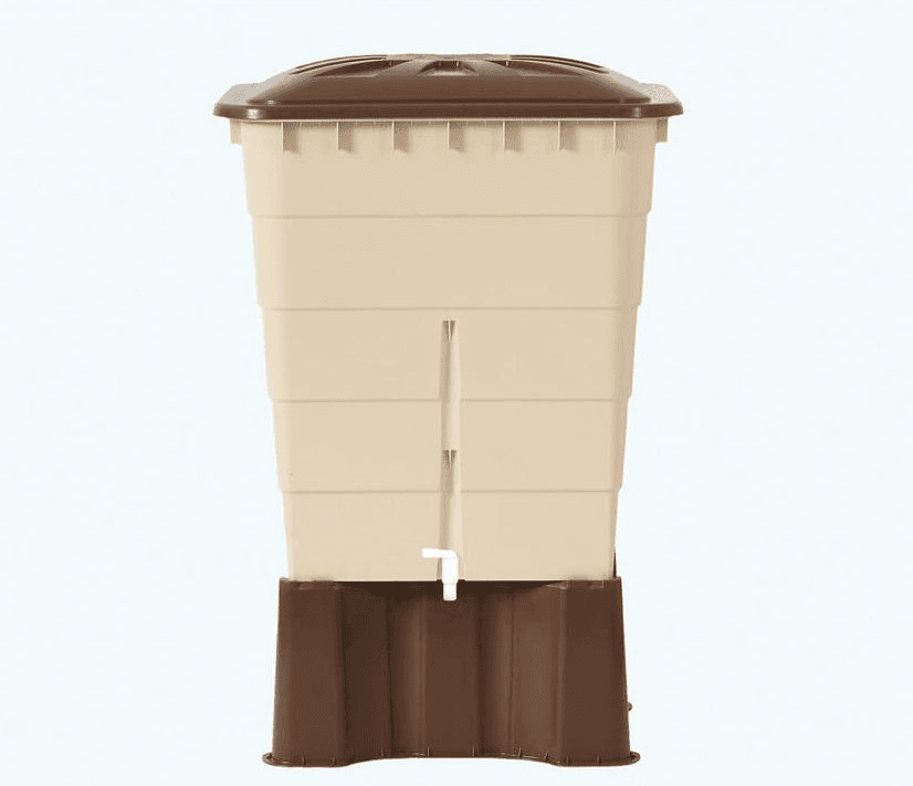 Large 300L Sahara Water Butt with Stand Brown Graf