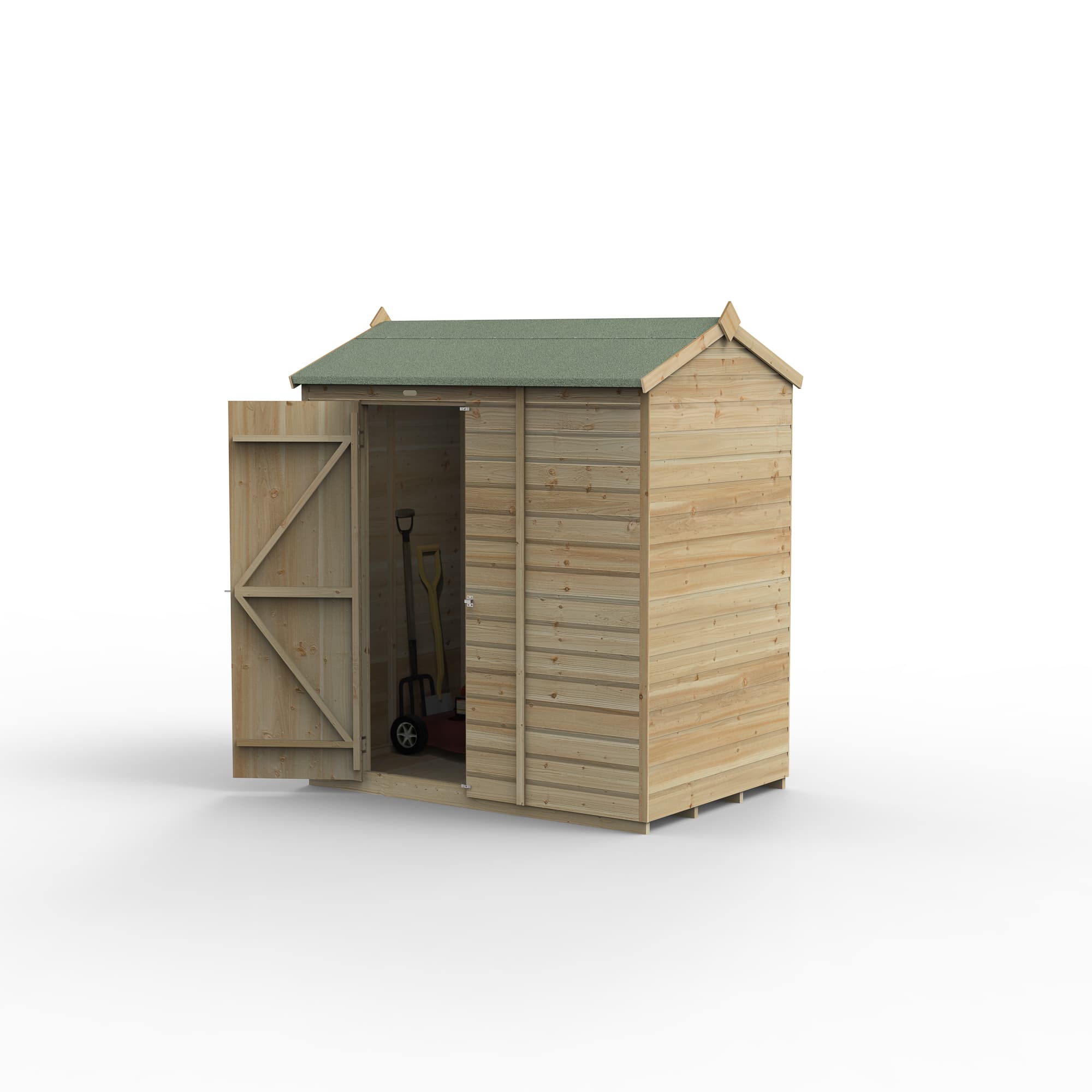 Beckwood 6x4 Reverse Apex Shed No WindowsInstalled