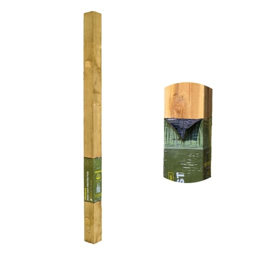 1.8m High 75 x 75mm Postsaver Rot Protected UC4 Fence Post