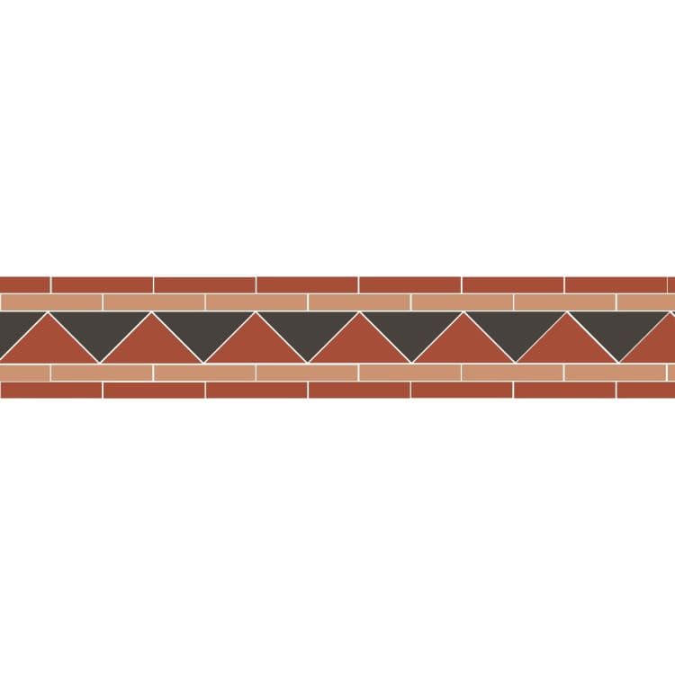 Original Style Victorian Byron Red Black and Old London Border